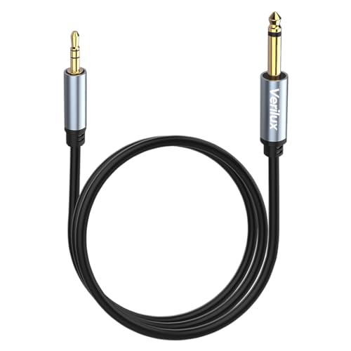 Image of Verilux 6.35mm to 3.5mm Stereo Audio Cable, 10Ft 1 /4 inch Male to 3.5Mm 1 /8 inch Male TRS Bidirectional Stereo Jack Cable, Audio Cable for Guitar, iPod, Laptop, Home Theater Devices, Speaker and Amplifiers