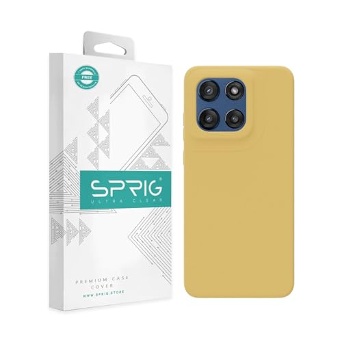 Image of SPRIG Compatible with Moto Edge 60 Stylus Premium SilkTone Back Cover Drop Tested Shock Proof Mobile Case for Men, Women, Boys and Girls with Camera Protection (Lemon Yellow)