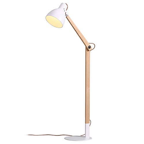 MYALQ Lampadaire Woody, Lampadaire LED Moderne, Hauteur Réglable 155-165cm Lampadaire sur pied, E27 60W Max. pour Salon, Chambre, Bureau