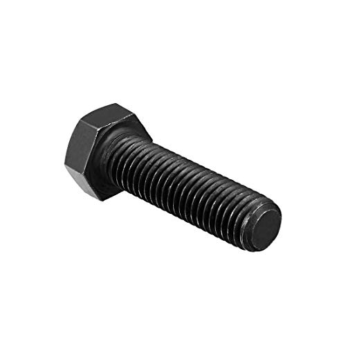 Image of uxcell M14x50mm Hex Head Left Hand Screw Bolts Fastener Carbon Steel Black 2pcs
