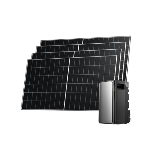 ECOFLOW Kit Solaire de Stream Ultra, Batterie 1,92 kWh avec Panneaux solaires rigides 500W*4, 4 entrées solaires MPPT 2800 W, Ports CA Doubles 2300 W,...