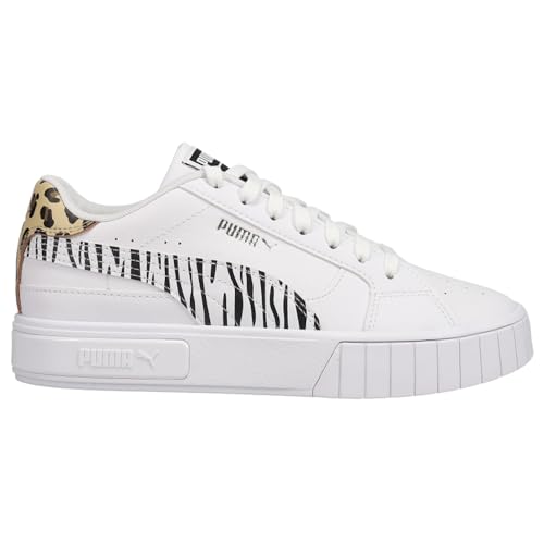 PUMA Kids Girls Cali Star Summer Roar Zebra Sneakers Shoes Casual - White