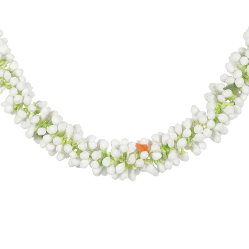 Daedal Crafters Artificial Pure Cotton Flower Garland for Pooja Mandir Decoration, Hanging Mala for Photo Frame, Decorative Haar Mala for God Idols, Photo Frames of Ancestor, Pitra & Pooja Room Décor