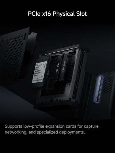 Image of MINISFORUM MS-03 Mini Workstation Core Ultra 5 336H(12C /12T, up to 4.6GHz) 32G RAM 1TB SSD, 2x10G SFP+, 1x10G + 1x2.5G RJ45, HDMI|2xUSB4 Output, 2X DDR5 Slot, 5X SSD Slot Mini PC