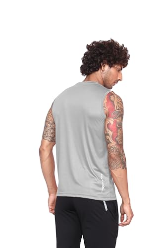 Image of Big Button Mens Quick Dry Sports Cut Sleeves Sports Tshirts Tank Top