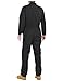Ubon Long Sleeve Coveralls for Men, Zip Front Cotton Twill Work Coverall, Action Back Jumpsuit with Pockets, Black, Large
