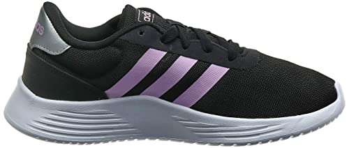 Adidas Calçados Femininos de Corrida, Core Black Clear Lilás Ftwr Branco, 8, Lite Racer 2.0