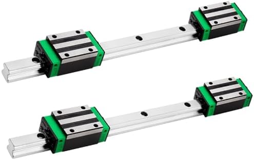 HGR20 Linear Guide Rail Kit - 2 Pcs 500mm Rails + 4 Pcs HGH20CA Bearing Blocks High Precision, Anti-Rust for 3D Printers, CNC Routers, Lathes & DIY Automated Machines