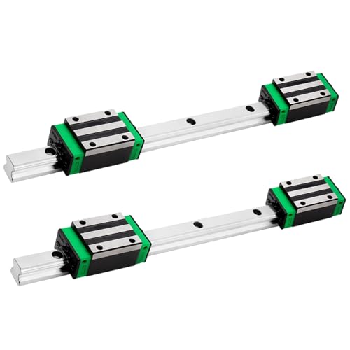 iMetrx HGR20 Linear Guide Rail Kit - 2 Pcs 500mm Rails + 4 Pcs HGH20CA Bearing Blocks High Precision, Anti-Rust for 3D Printers, CNC Routers, Lathes & DIY Automated Machines
