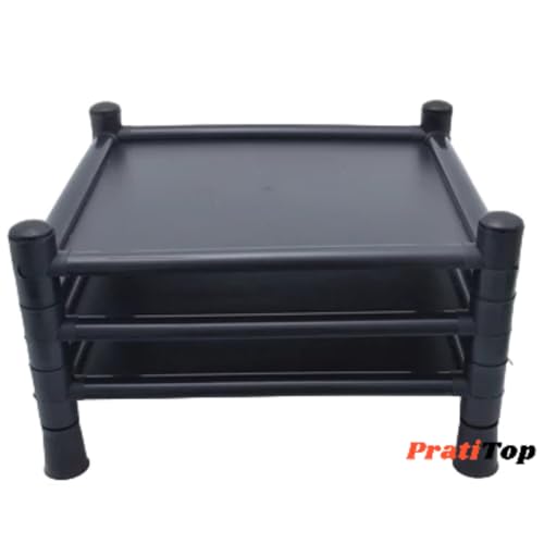 Estante 3 Prateleiras Modular Preta Multiuso para Sala e Quarto Multiuso Premium