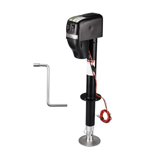 RVMATE Electric A-Frame Trailer Jack up to 5000-5500lbs Heavy Duty RV Electric Power Tongue Jack with Accessories Manual Crank Handle, 18" Lift, 12V DC and Bright LED Light, Black