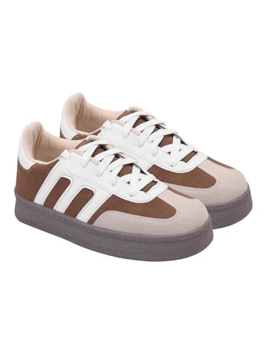 Image of Shoetopia Women's Casual Sneakers || Lace-Up Low-Top Shoes with Cushioned Sole || Trendy Daily Footwear Walking Shoes