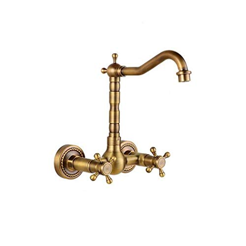 Mélangeur eau chaude et froide mural pour évier rétro - 2