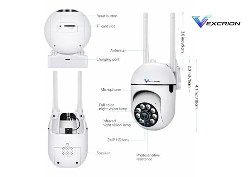 Image of 3MP WiFi Security Camera for Home | 360 PTZ | Color Night Vision | Motion Detection | Two-Way Audio | App Control | SD Card Support