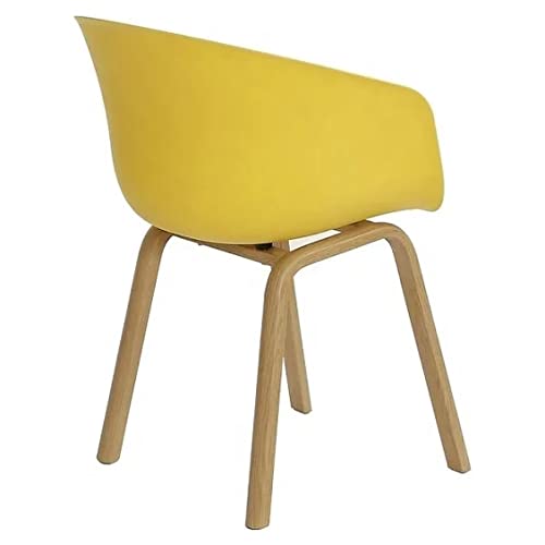 Image of Polypropylene - Set of 2 Modern, Designer Chair for Home, Cafe, Hotel & Office (Yellow)
