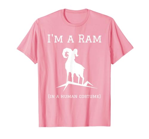I'm a Ram in a Human Costume Funny T-Shirt, Men, Pink, XX-Large