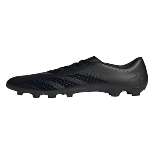adidas Unisex Predator Accuracy.4 Flexible Ground Soccer Shoe, Black/Black/White, 9 US Men