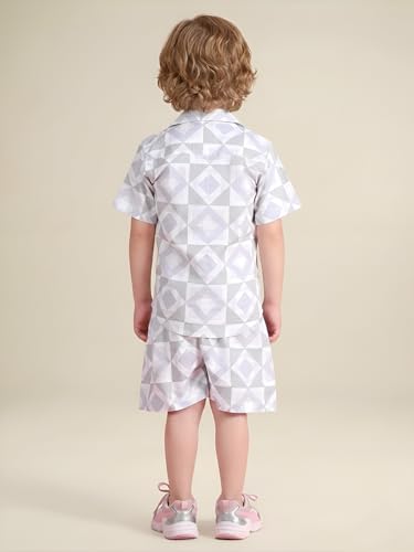 Image of POLKA TOTS 100% Cotton Co-Ord Set for Boys | Half Sleeve Shirt & Shorts Beach Outfit for Kids | Ultra-soft & Breathable Summer Clothes for Toddler & Baby Boy | Casual Dress & Printed Nightwear Set