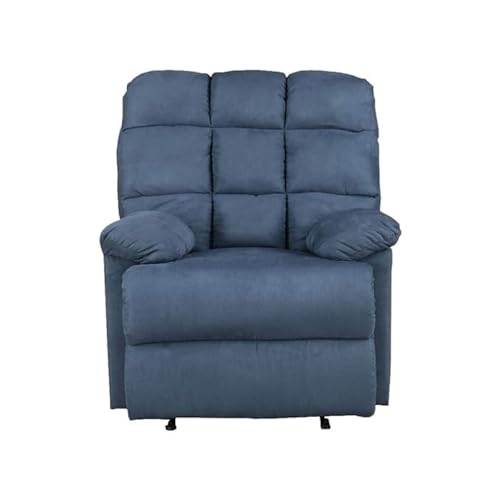 Image of Torque - Flumin 1 Seater Fabric Manual Recliner | Recliner Chair for Living Room, Office, Bedroom (Blue) | 1 Year Warranty