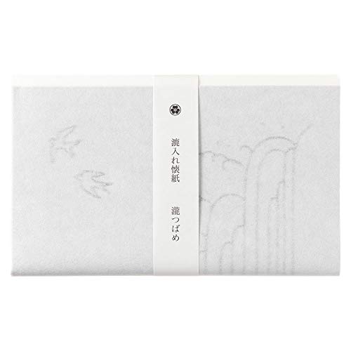 辻徳 漉入れ懐紙 瀧つばめ 20枚入り 美濃和紙 和柄 和風 茶道具 Sukiire kaishi, Japanese paper