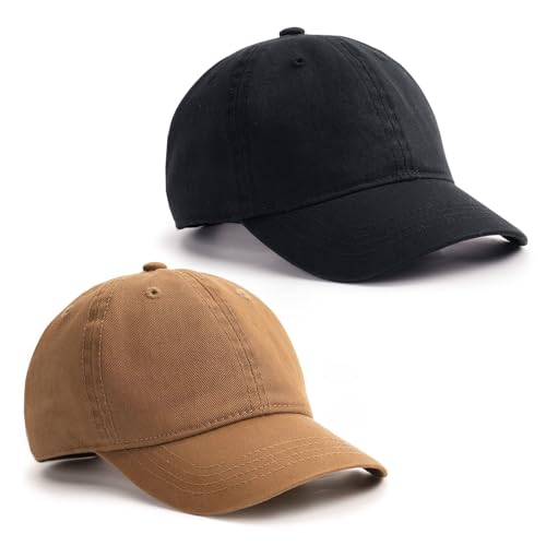 FURTALK Toddler Baseball Hat Kids Boys Girls Adjustable Washed Cotton Baseball Cap with Ponytail