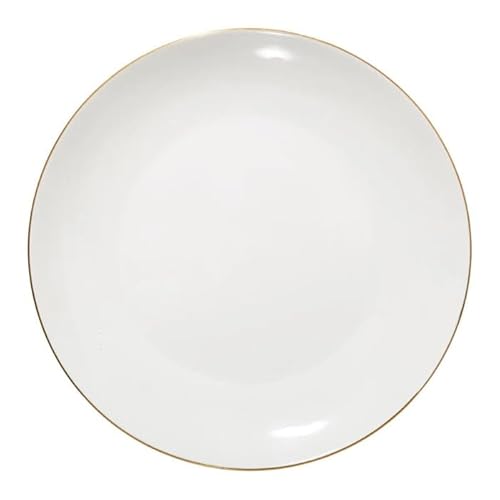 Secret de Gourmet - Lot de 6 Assiettes Plates Petit Salon 27cm Blanc