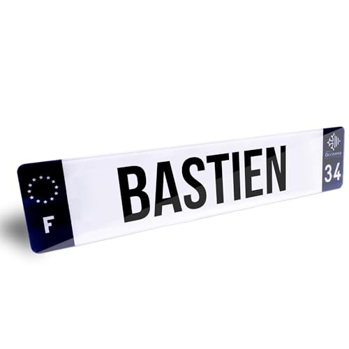 Générique 1 Plaque Voiture Prénom Noir - Plaque pour Voiture, Camion, Garage - Plaque Fantaisie 520 x 110 mm - Plaque Prénom Camion - Plaque...