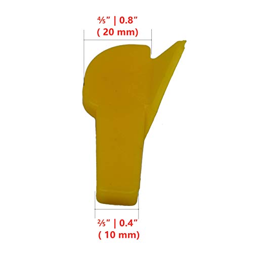 Image of Tire Changer Plastic Insert, Tire Machine Guard, Wheel Rim Edge Protector for Mount Duck Head, Nylon Tyre Demount Fitting Head Part, Front (Upper) + Rear (Lower) Insert Kit, 3 Pairs (6 PCS), 09YCL