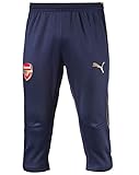 PUMA Mens Arsenal Training Pants-3/4 Length Small, Black Iris/Victory G