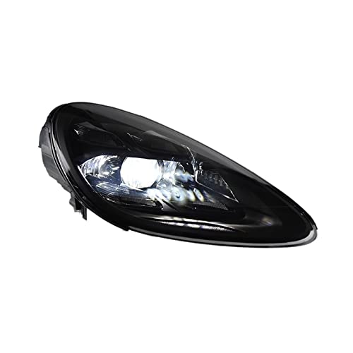 カーライト カイエン 958 2011-2018 LED 自動ヘッドライト アセンブリ アップグレード 2019 高構成 バイコファル レンズ ツール アクセサリー キットと互換性あり(11-14,AFS,Right Hand Drive)