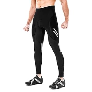 Fietsbroek voor heren, lange fietsbroek, compressiebroek, leggings, wielersport, broek voor mannen, elastisch, ademend…