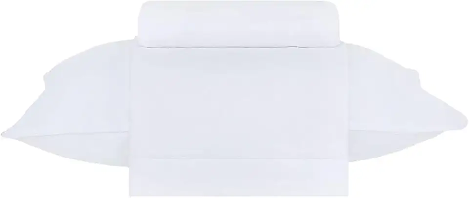 Buddemeyer Jogo de Cama Solteiro Percal 180 Fios Basic Percalle 100% Algodão Penteado Branco 3 peças