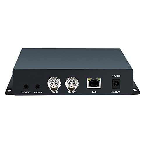 ORIVISION Codificador de vídeo H.265 HEVC SDI con OLED, HTTP, UTP, RTSP, RTMP, RTMPS, SRT, protocolo RTP, para transmisión en Vivo en Youtube Facebook Wowza Xtream Códigos, Soporte PoE (CE y FCC)