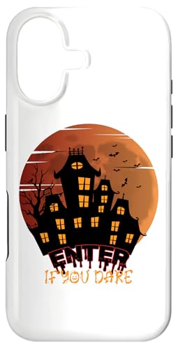 nEB z[ Enter If You Dare Haunted House Bats Scary X}zP[X iPhone 17 p