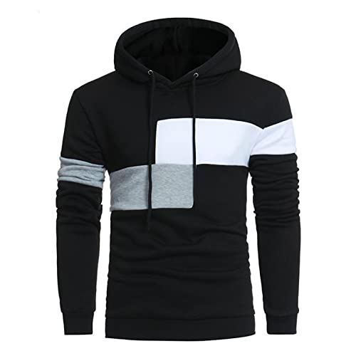 QBQZXAOSOWH Jersey Sudadera con Capucha De Retazos para Hombre, Ropa Informal Holgada Y Cálida De Hip Hop, Jerseys De Lana, Sudaderas con Capucha para Hombre, Tops XL Color2 Cover