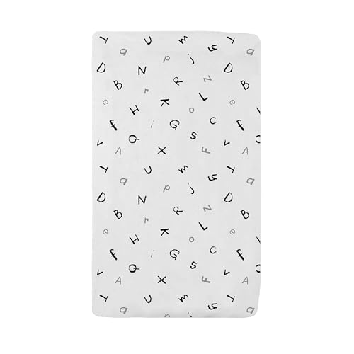 Image of American Baby Company 15 inch x 33 inch Fitted Bassinet Sheet, Printed 100% Natural Cotton Jersey Knit, Alphabet, Soft Breathable, for Boys and Girls (Pack of 1)