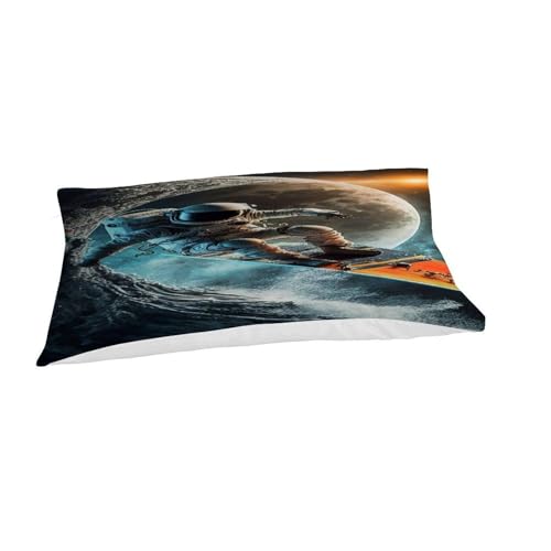 Housse de couette astronaute 135x200 microfibre avec taie d'oreiller - 7