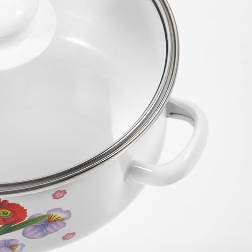 Marmite à soupe émaillée facile à nettoyer pour cuisine propre - 4