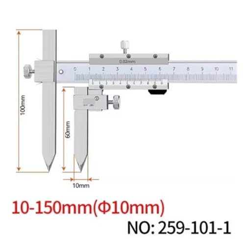 Calibrador Vernier de Acero Inoxidable 10-150 mm miniatura 2