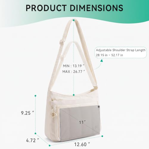 Image of Nylon Crossbody Bag for Women, Lightweight Shoulder Travel Purse