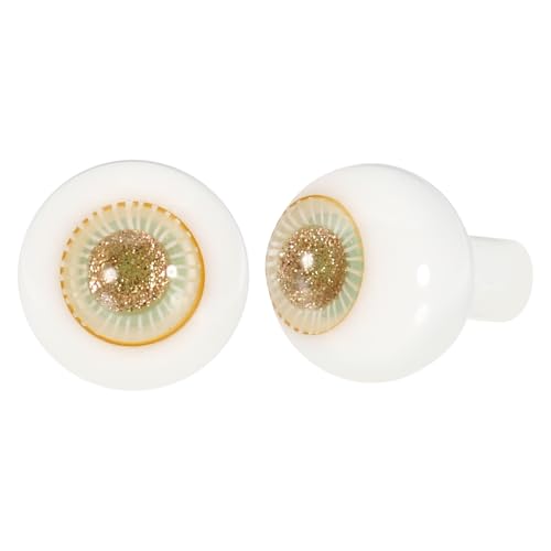 Yeux 10mm pour artisanat en verre doré YOKIVE pour poupées et masques DIY