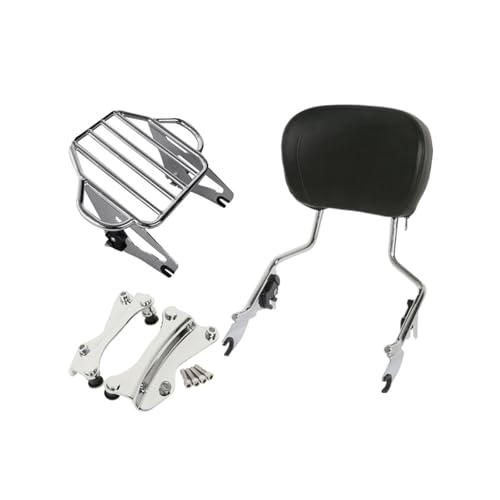 Sissy bar détachable avec porte-bagages chromé pour Harley Touring 2014-2024