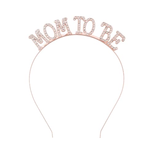 Mom to Be Headband Baby Shower Decorations for Women Rose Gold Mommy to be Crowns Headband New Pregnant Mom Mothers Day Gifts for Women Gender Reveal Party Favors for Mama To Be Hair Accessories image 4