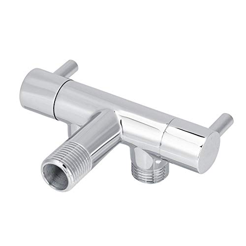 Two Way Faucet Valve, Brass Two Way Valve Faucet Outlet Water Distribution Polishing For Toilet Washing Machine #TOP9