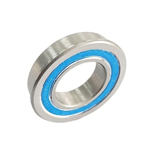 SUOFEILAIMU 1pcs F6801-2RS MAX/F6801-2RS-MAX-EB Full Balls Flanged Bearings ABEC-3 Bicycle Pivot Repair Parts Ball Bearings F6801(F6801-2RS MAX)