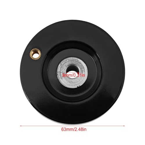 Tomotato Revolving Handle Hand Wheel, Black Lathe Milling Machine Rear Ripple Hand Wheel with Revolving Handle for Milling Machine, Lathes, Grinders (10 * 63mm)