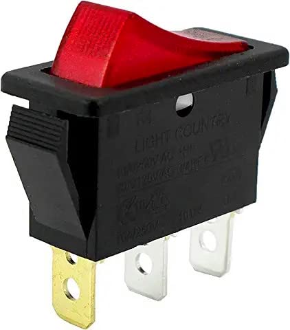 Interruptor basculante iluminado encendido apagado para chimeneas eléctricas FMI Desa 120927-24 120 voltios (1 paquete)