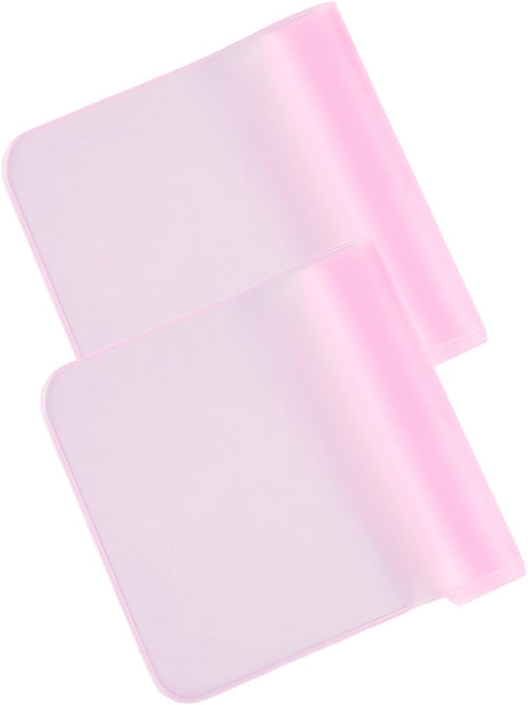 2Pcs Pink Keyboard Protector Cover Rectangle Waterproof Dustproof Transparent Ultra Thin Universal Silicone Keyboard Cover Skin Films for Standard Size Laptop Desktop Computers 13 x 5.5 Inch