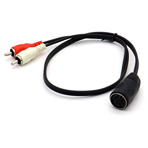 AWADUO 8 Pin DIN Female to 2RCA Male Plugs Audio Converter Cable Adapter for Old Audio Instrument Equipment(0.5m) - Image 4