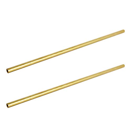 Aopin真ちゅう丸管銅パイプID 3mm / 3/25" x OD 7mm / 7/25"中空銅管 - 300mm / 1 Ft / 12 インチ長さ冷蔵庫用毛細管 冷却システム ウィンドチャイム 2個